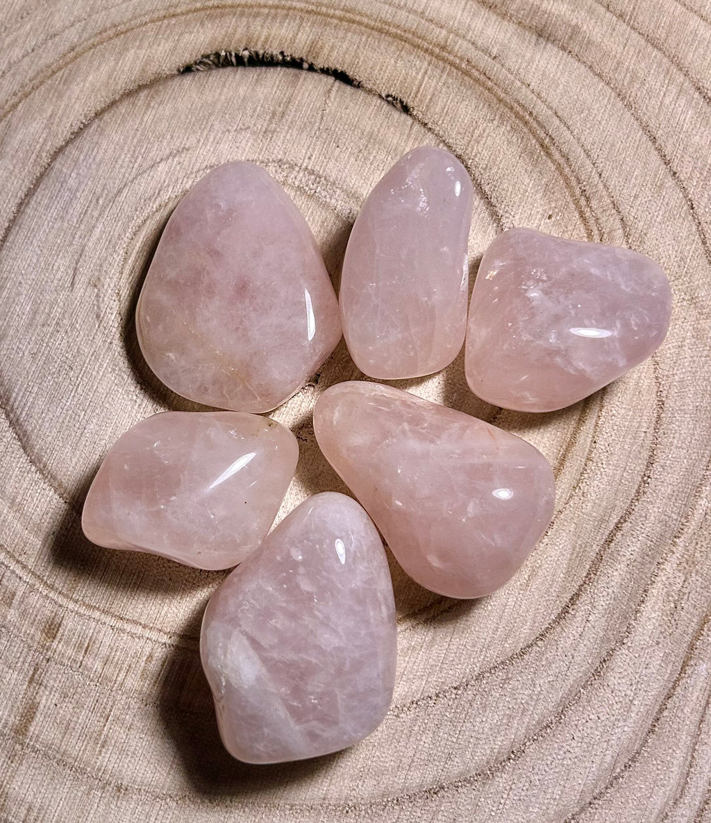 Burattate in quarzo rosa