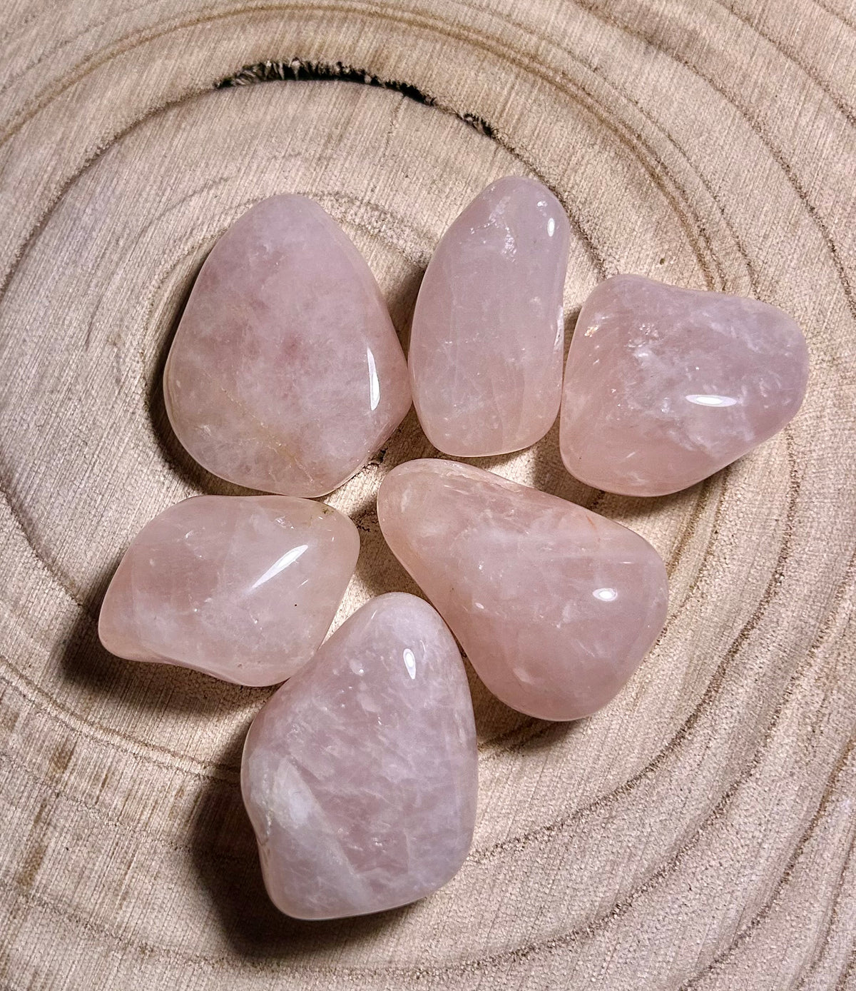Burattate in quarzo rosa