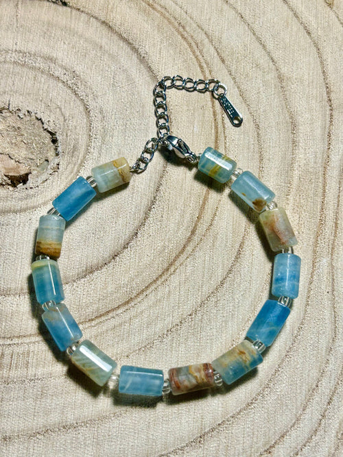 Bracciale in calcite blu