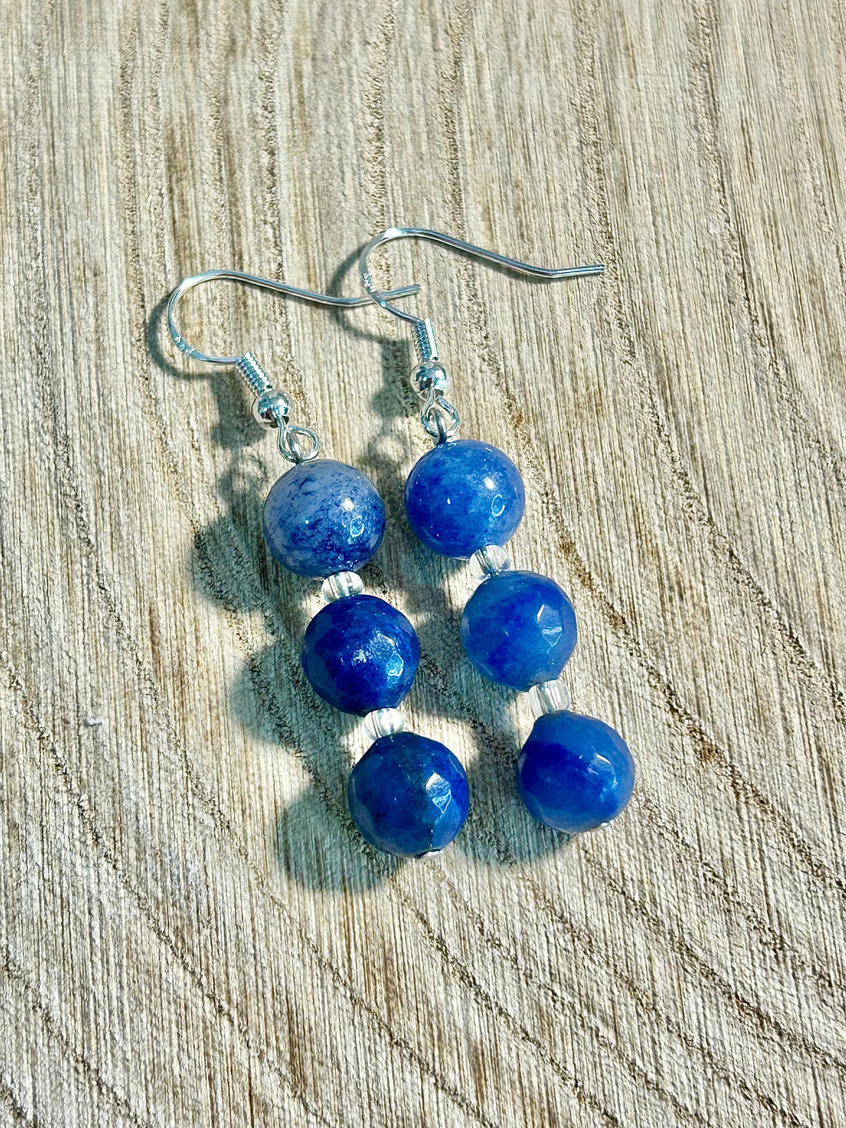 Orecchini in avventurina blu