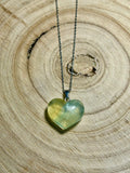 Ciondolo in fluorite cuore