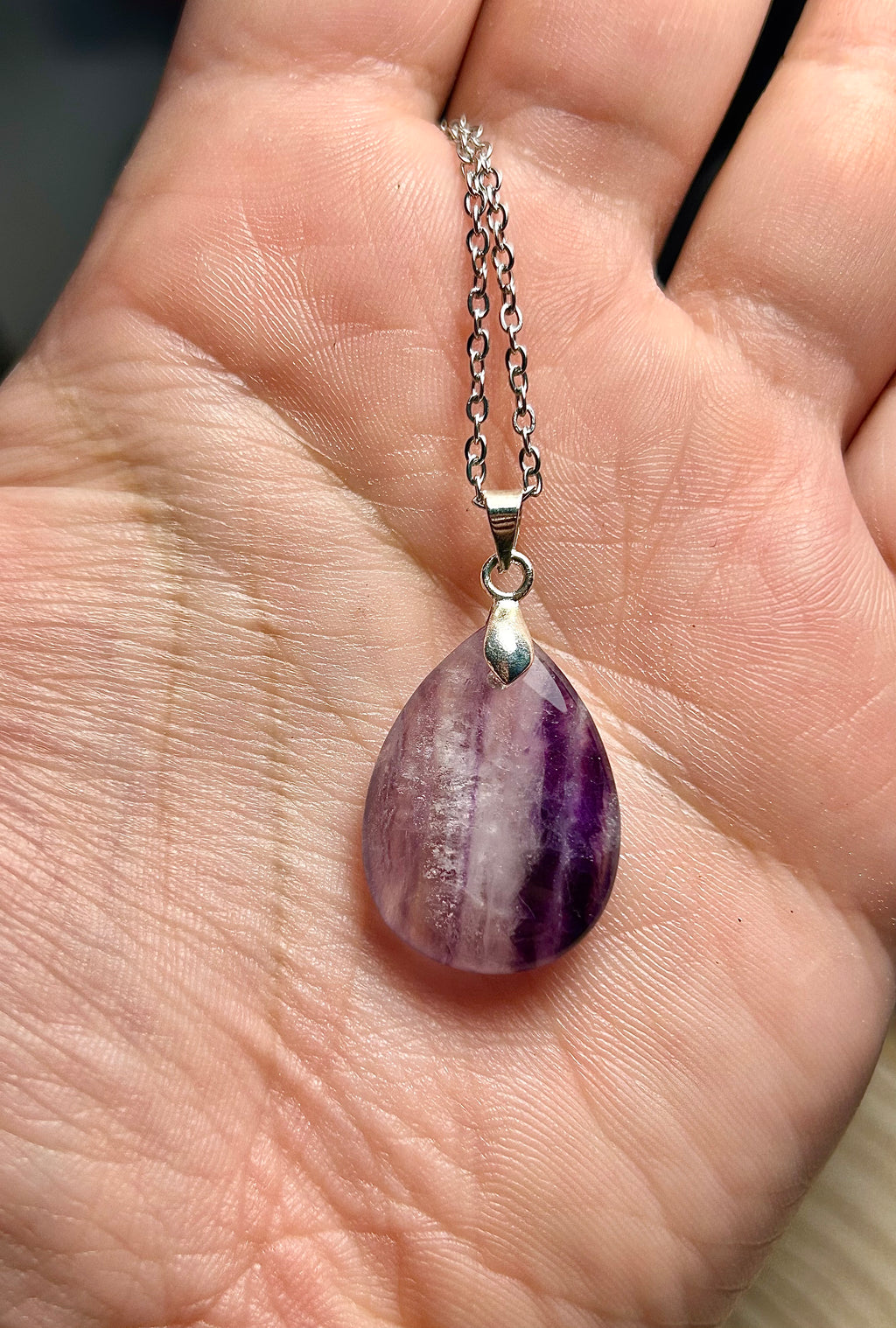 Ciondolo in fluorite
