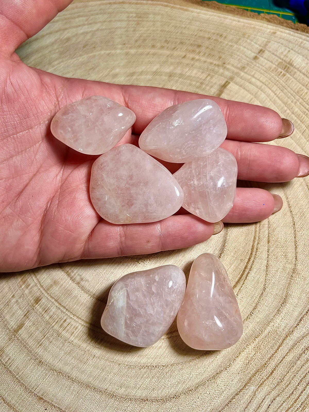 Burattate in quarzo rosa